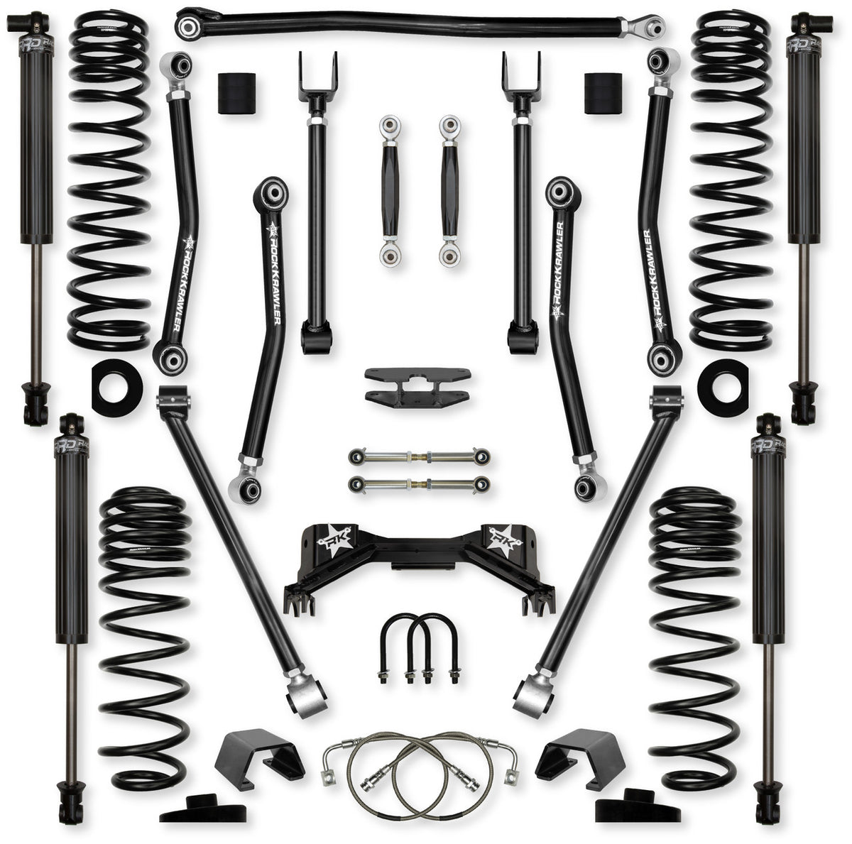 Rock Krawler 2019+ Jeep Wrangler JT 4.5in Adventure X PRO (No Limits) System - Stage 1
