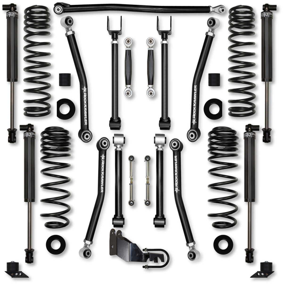 Rock Krawler 2018+ Jeep Wrangler JL 2DR 2.5in Adventure X (No Limits) System - Stage 1