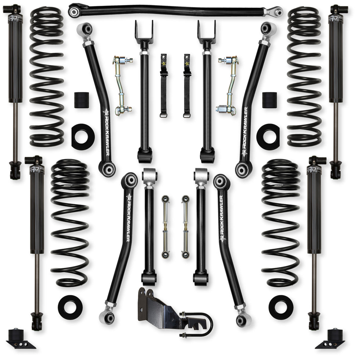 Rock Krawler 2018+ Jeep Wrangler JL 2DR 2.5in Adventure X System - Stage 1