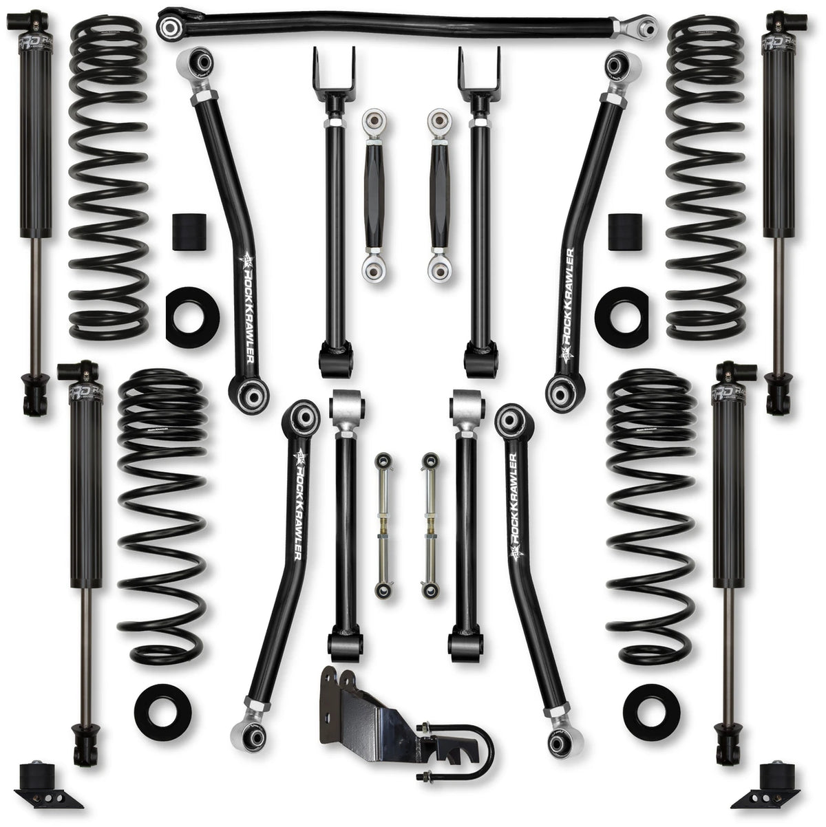 Rock Krawler 2018+ Jeep Wrangler JL 2DR 3.5in Adventure X (No Limits) System - Stage 1