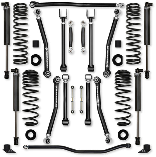 Rock Krawler 2021+ Jeep Wrangler JLU 4DR (392) 3.5in Adventure X (No Limits) System - Stage 1