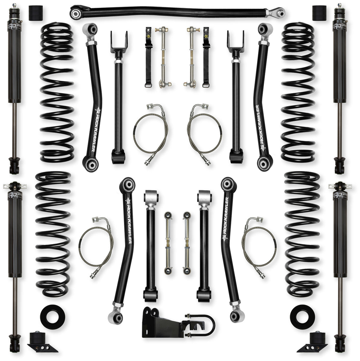 Rock Krawler 07-18 Jeep Wrangler JKU 4DR 2.5in Adventure X System - Stage 1