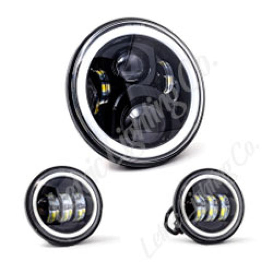 Letric Lighting 7in LED Black Full-Halo Indian
