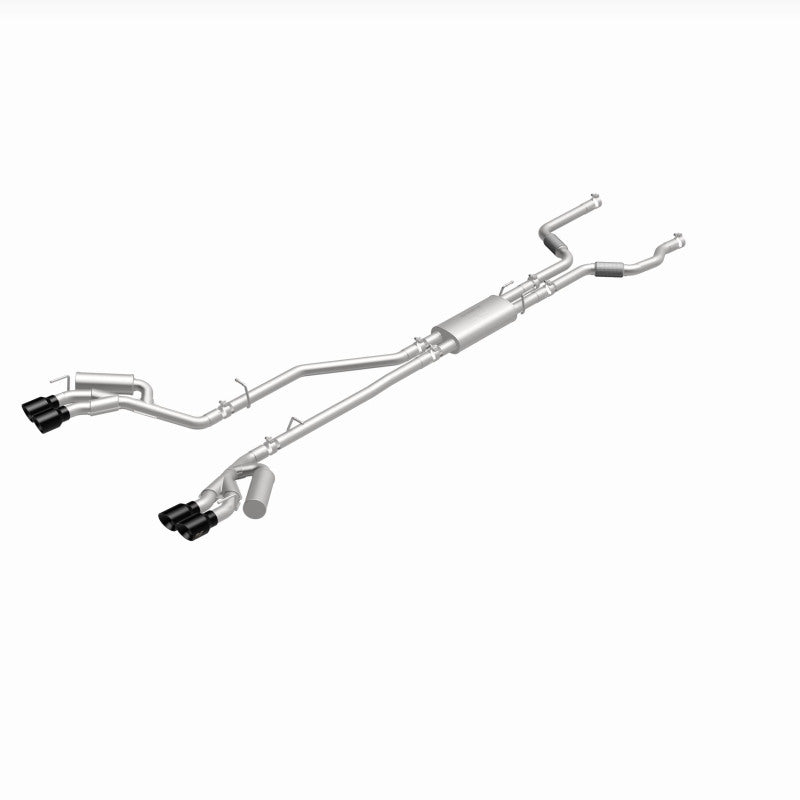 MagnaFlow 20-21 Ford Explorer 3.0L V6 Dual Exit Quad Black Chrome Tip Street Series Cat-Back Exhaust