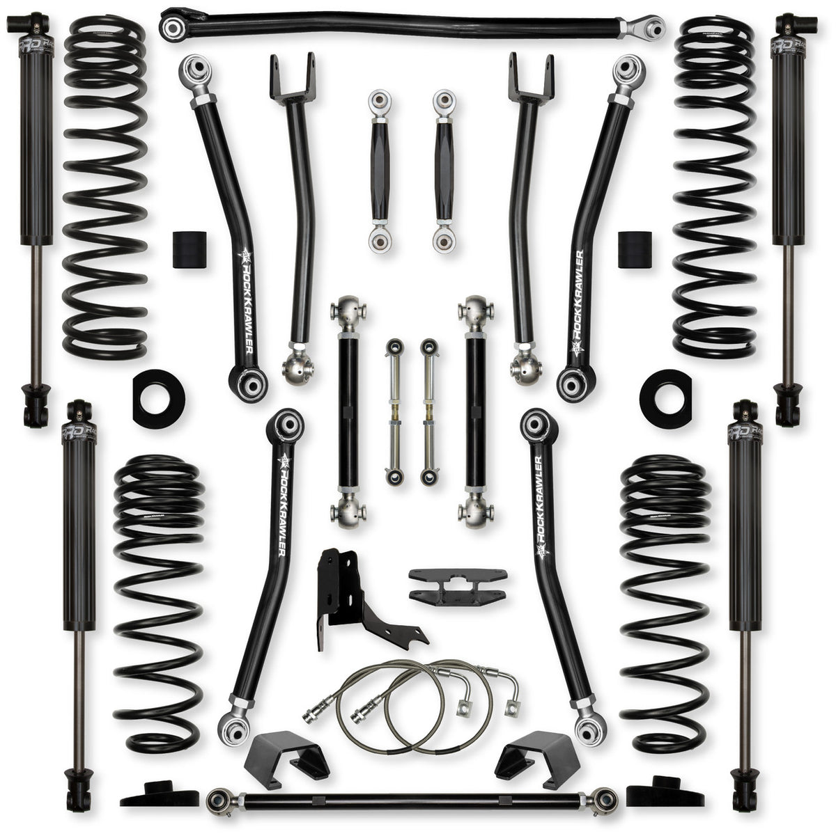 Rock Krawler 2021+ Jeep Wrangler JT (Diesel) 4.5in X Factor (No Limits) System - Stage 1