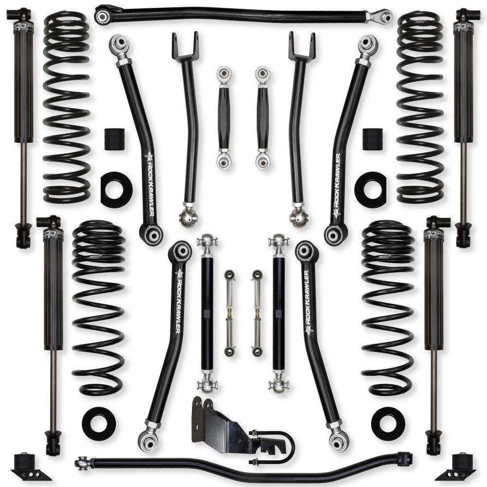 Rock Krawler 2020+ Jeep Wrangler JLU 4DR (Diesel) 3.5in X Factor (No Limits) System - Stage 1