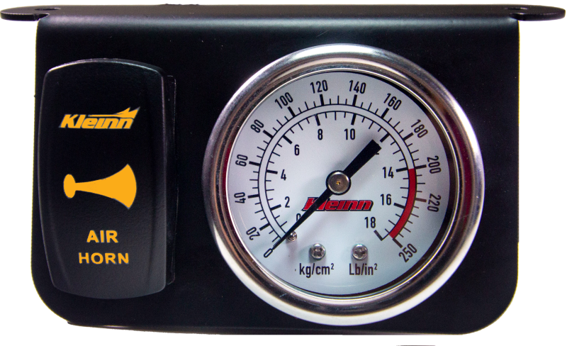 Kleinn Panel Mounted 160 PSI Gauge w/ an Illuminated AMBER Momentary Rocker Switch
