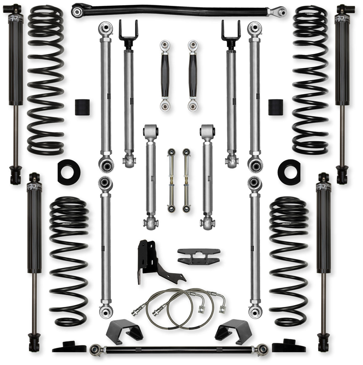 Rock Krawler 2019+ Jeep Wrangler JT 4.5in X Factor Pro (No Limits) Aluminum System - Stage 1