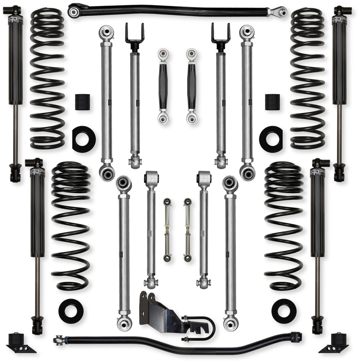 Rock Krawler 2018+ Jeep Wrangler JL 2DR 2.5in X Factor Pro (No Limits) Aluminum System - Stage 1