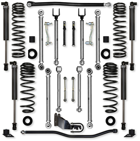 Rock Krawler 2018+ Jeep Wrangler JLU 4DR 2.5in X Factor Pro Aluminum System - Stage 1