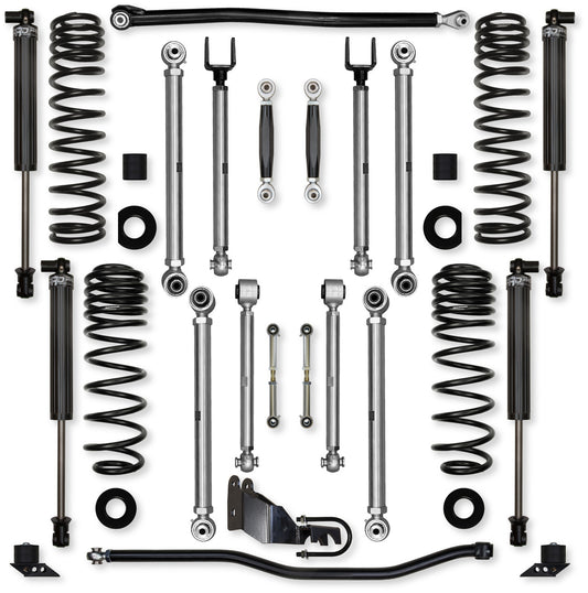 Rock Krawler 2018+ Jeep Wrangler JLU 4DR 3.5in X Factor Pro (No Limits) Aluminum System - Stage 1