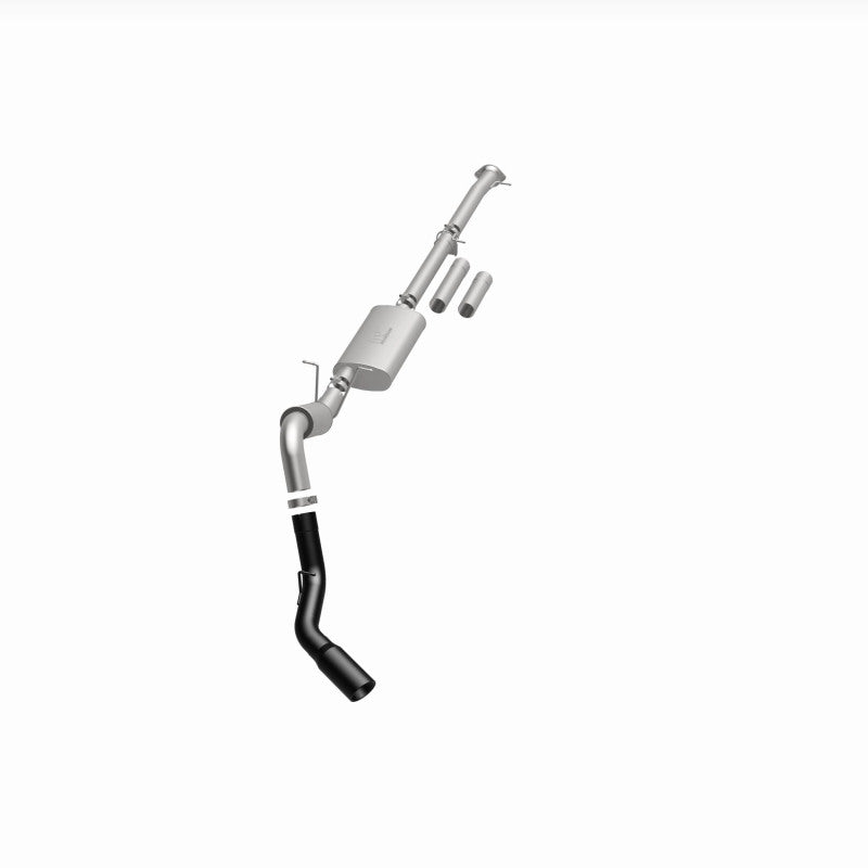 MagnaFlow 11-19 GM 2500/3500 6.0L 4in Single Passenger Side Rear Exit Cat-Back Exhaust w/Black Tips