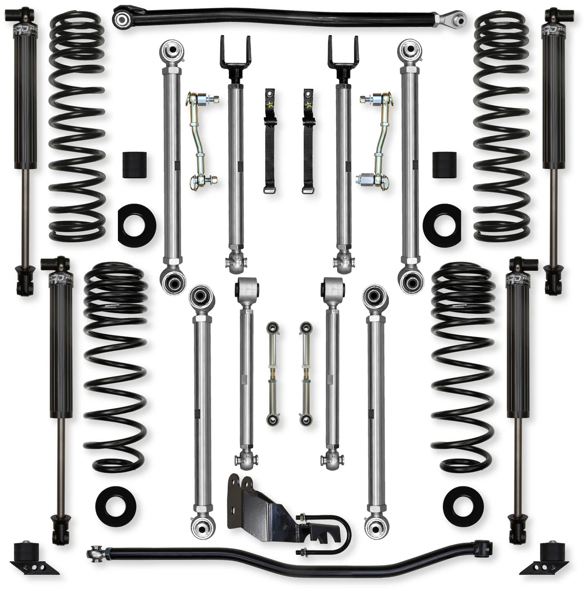 Rock Krawler 2020+ Jeep Wrangler JLU 4DR (Diesel) 4.5in X Factor Pro Aluminum System - Stage 1