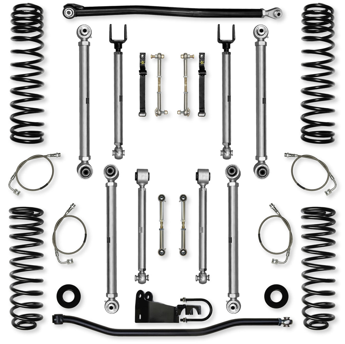 Rock Krawler 07-18 Jeep Wrangler JKU 4DR 2.5in X Factor Pro Aluminum System