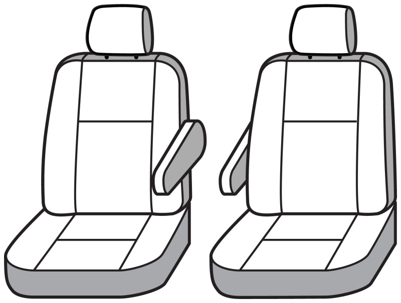 Covercraft 19-26 Mercedes-Benz Sprinter Polycotton SeatSaver Custom Front Row Seat Covers-Tan