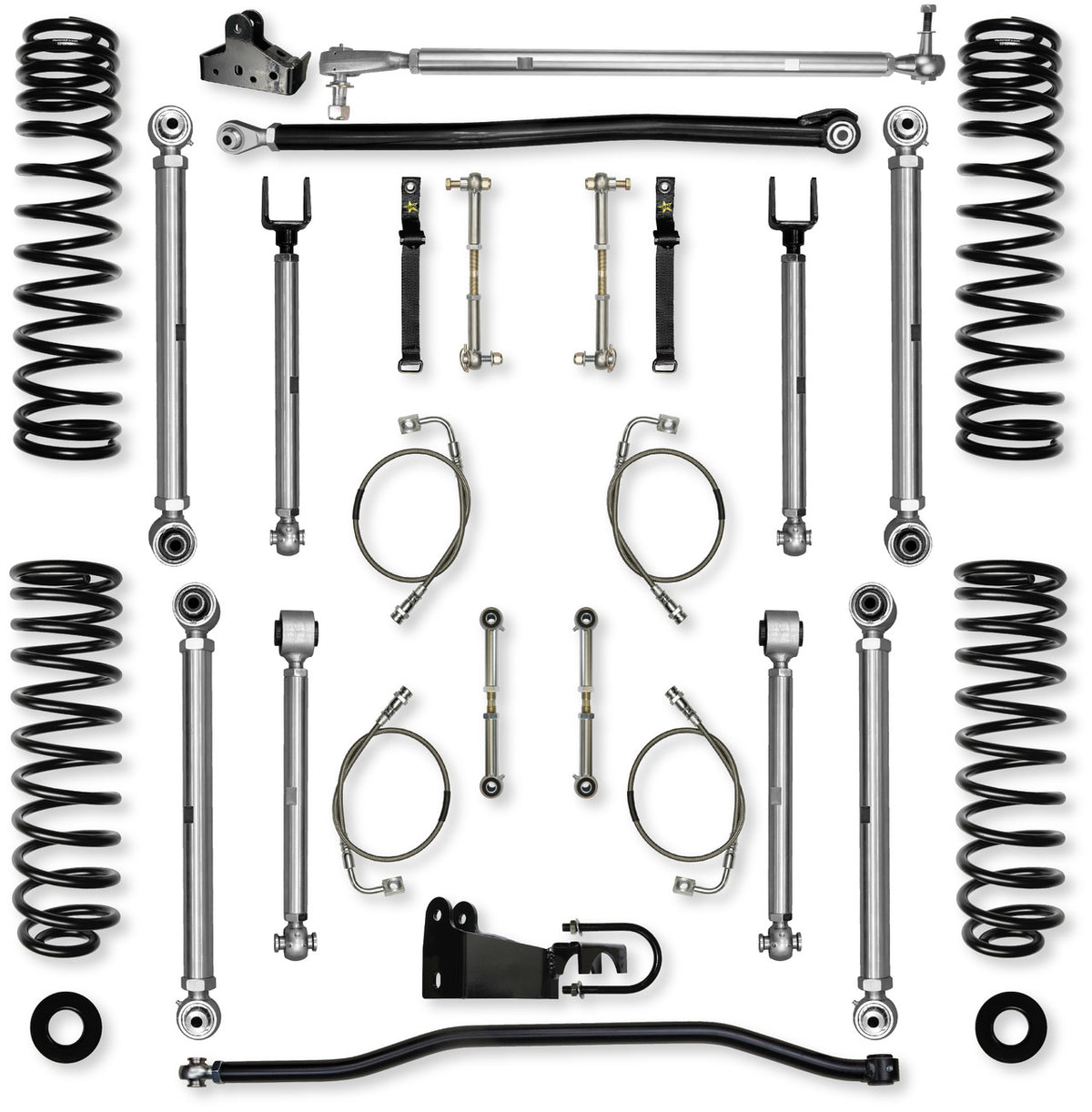 Rock Krawler 07-18 Jeep Wrangler JKU 4DR 4.5in X Factor Pro Aluminum System