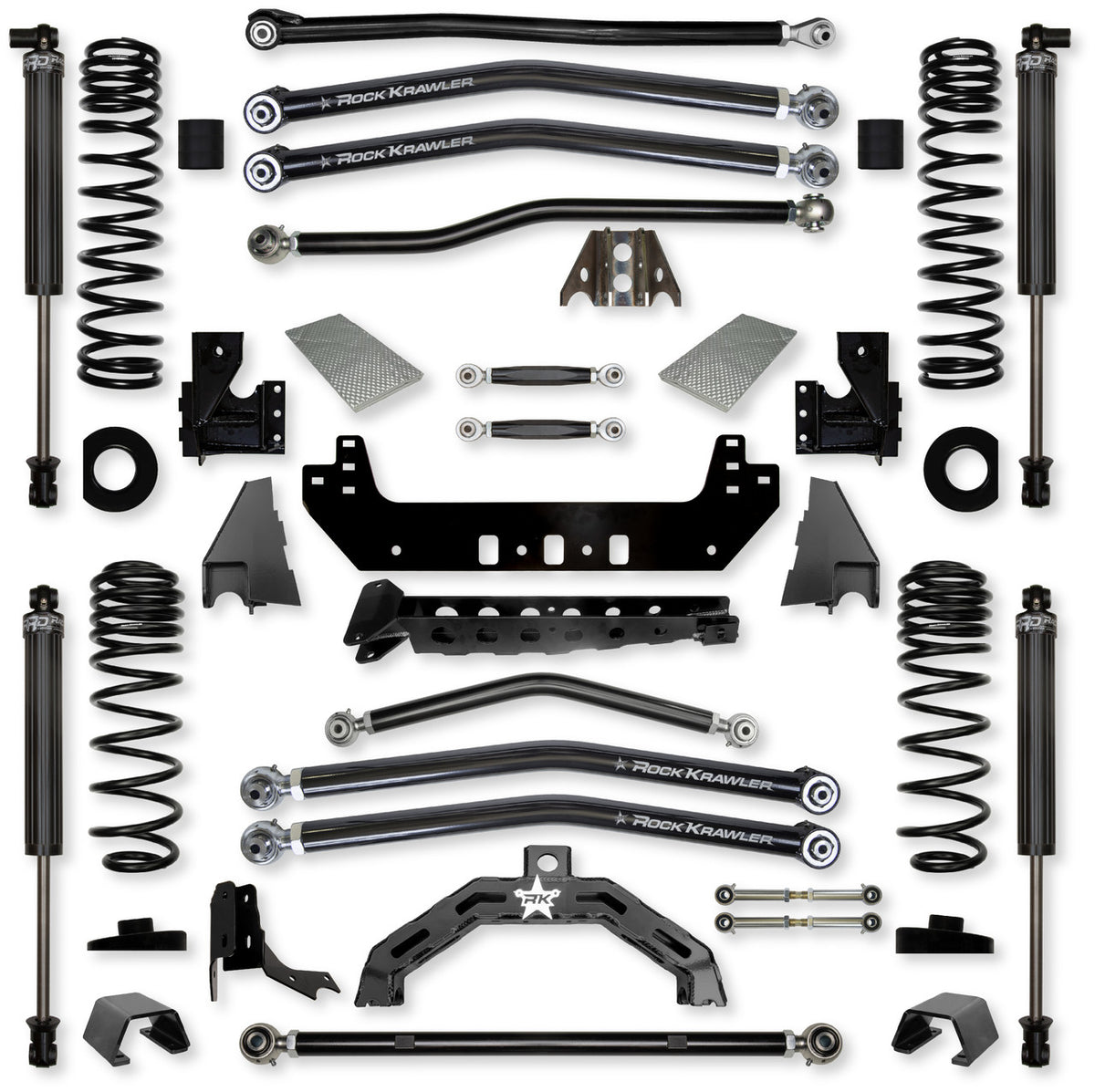 Rock Krawler 2021+ Jeep Wrangler JT (Diesel) 3in X Factor X2 (No Limits) Long Arm System - Stage 1