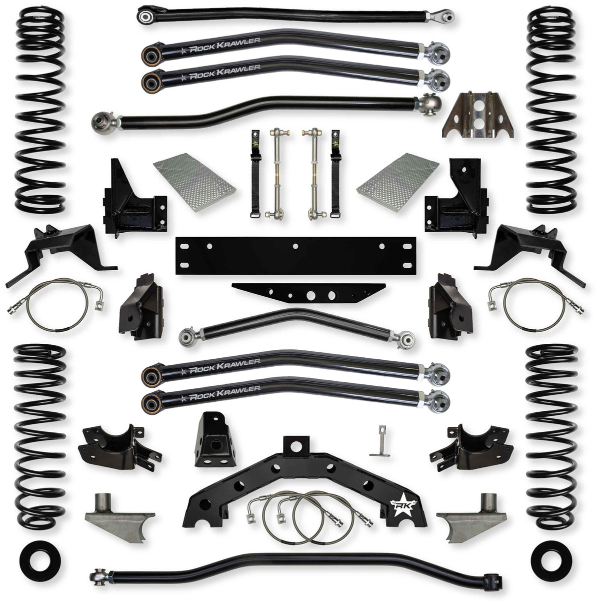 Rock Krawler 07-18 Jeep Wrangler JK 2DR 3.5in X Factor X2 Long Arm w/ 6in Rear Stretch