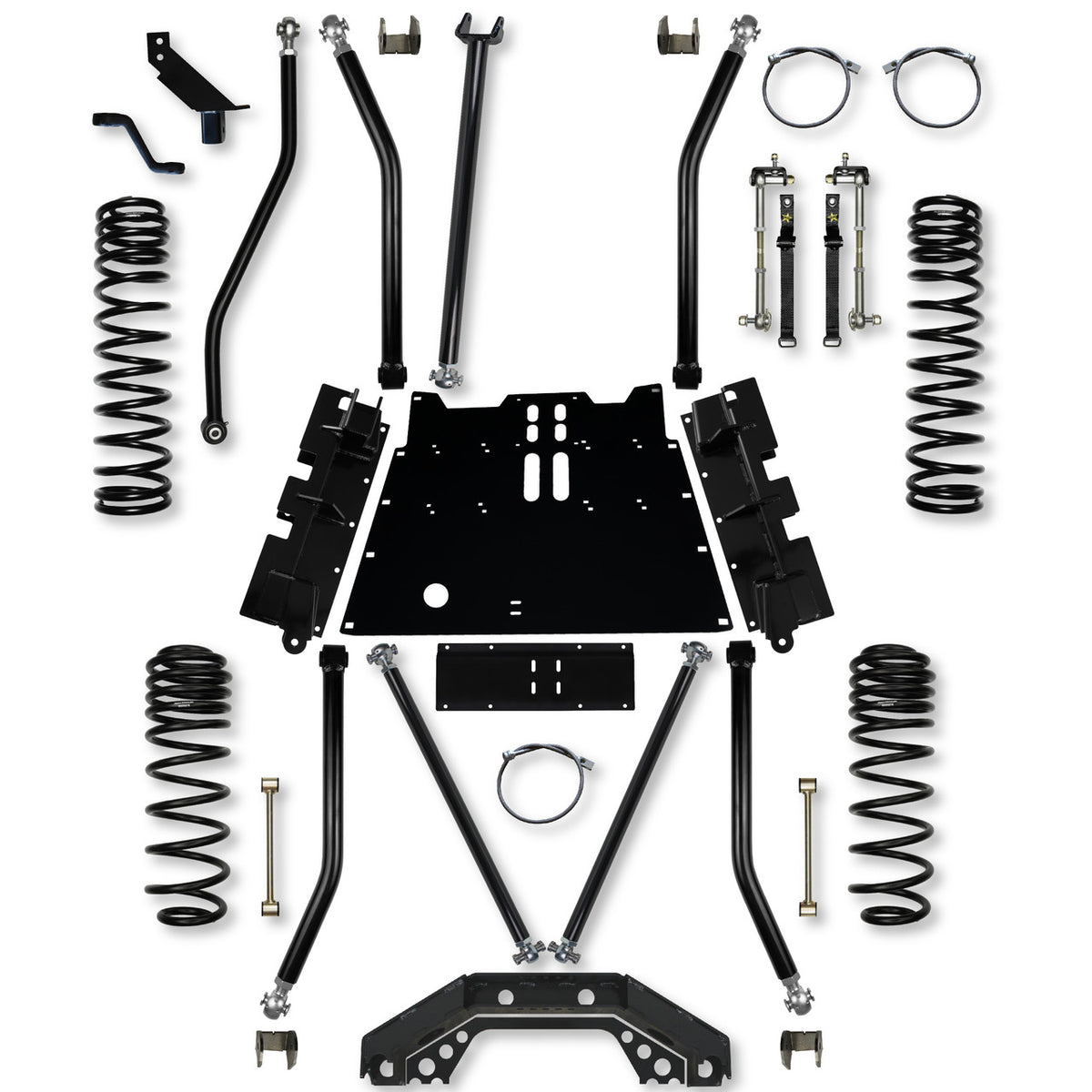 Rock Krawler 97-06 Jeep Wrangler TJ 4.5in X Factor X2 Flat Belly Long Arm System