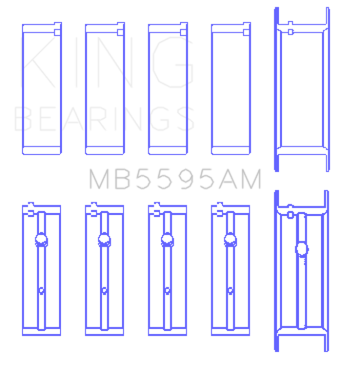 King Engine Bearings Nissan KA-24E Main Bearing Set - Size STD