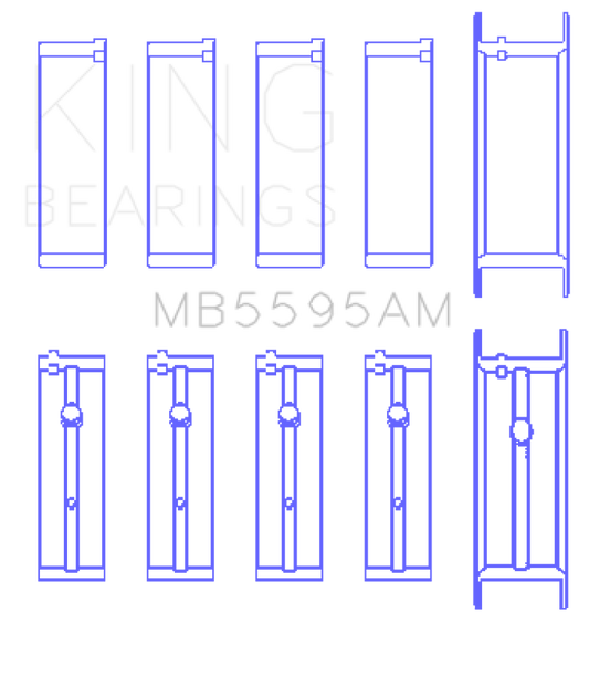 King Engine Bearings Nissan KA-24E Main Bearing Set - Size STD