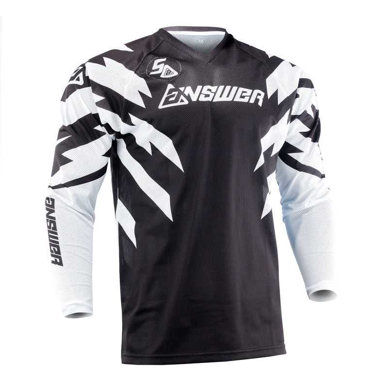 Answer 26 LE Syncron Rizz Vented Jersey Black/White/Cyan Youth - Medium