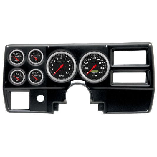 Autometer 84-87 Chevy/GMC Truck (5in x 2 - 2-1/16in x 4) 6-Gauge Direct Fit Dash Kit