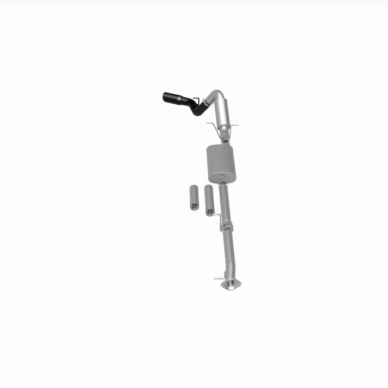 MagnaFlow 11-19 GM 2500/3500 6.0L 4in Single Passenger Side Rear Exit Cat-Back Exhaust w/Black Tips