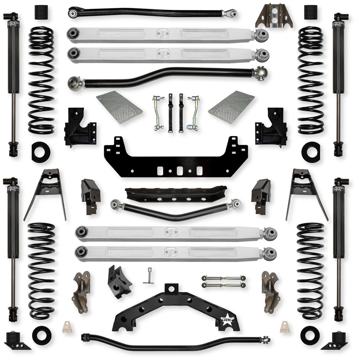 Rock Krawler 2018+ Jeep Wrangler JL 2DR 4.5in X Factor X2 Pro Long Arm Suspension - Stage 1