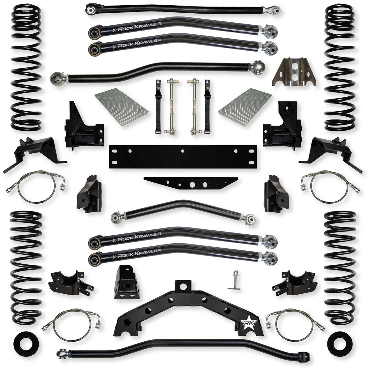 Rock Krawler 07-18 Jeep Wrangler JKU 4DR 3.5in X Factor X2 Long Arm