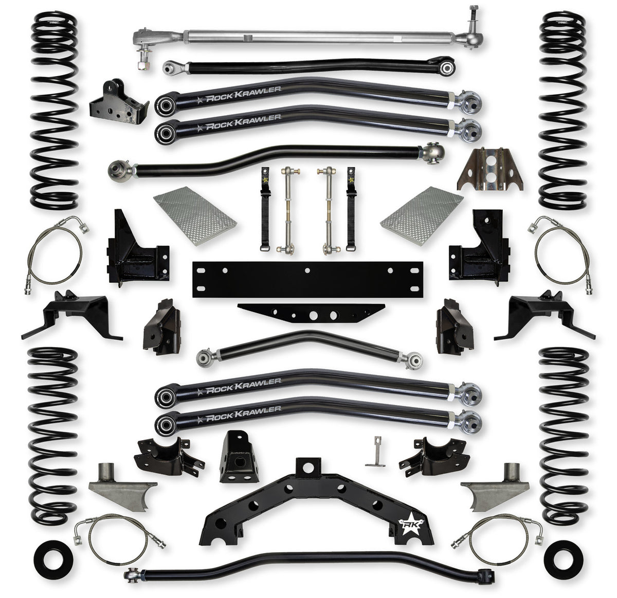 Rock Krawler 07-18 Jeep Wrangler JK 2DR 4.5in X Factor X2 Long Arm w/ 6in Rear Stretch