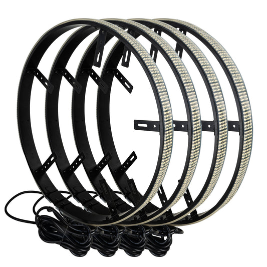 Oracle LED Illuminated Wheel Rings - XTREME Illumination - 5-Row LED - White
