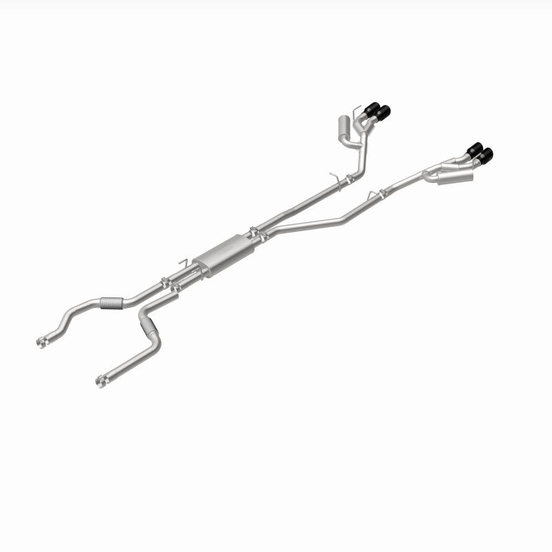 MagnaFlow 20-21 Ford Explorer 3.0L V6 Dual Exit Quad Black Chrome Tip Street Series Cat-Back Exhaust