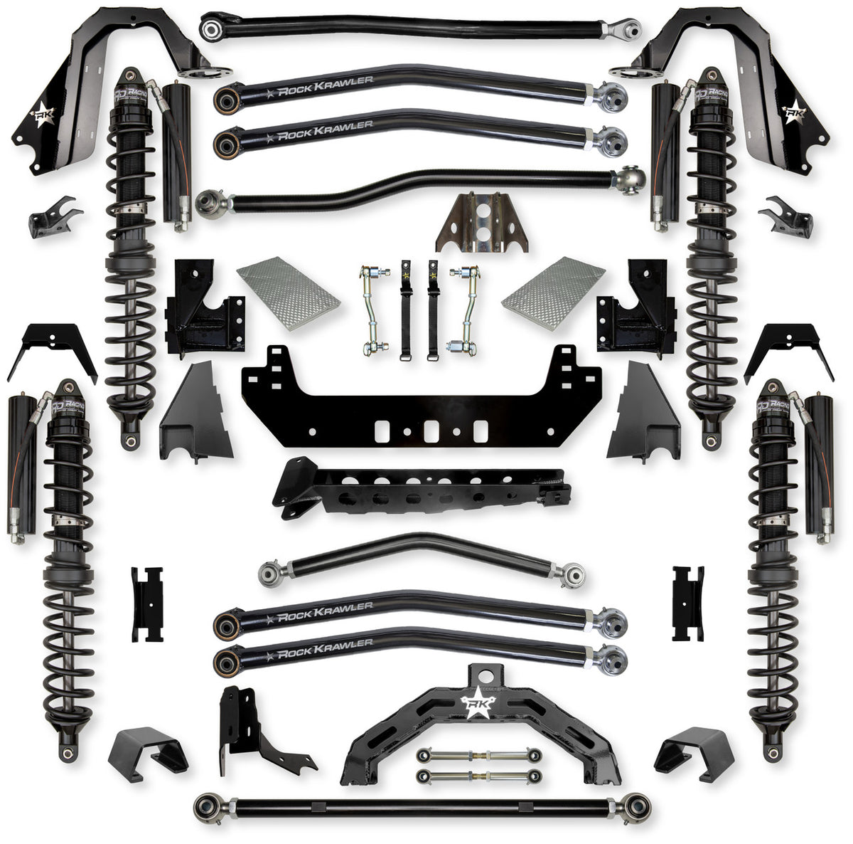 Rock Krawler 2021+ Jeep Wrangler JT (Diesel) 3in X Factor X2 Trail Runner Long Arm System