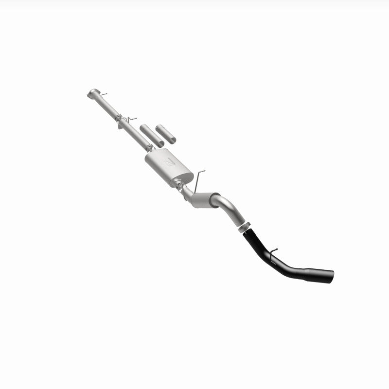 MagnaFlow 11-19 GM 2500/3500 6.0L 4in Single Passenger Side Rear Exit Cat-Back Exhaust w/Black Tips