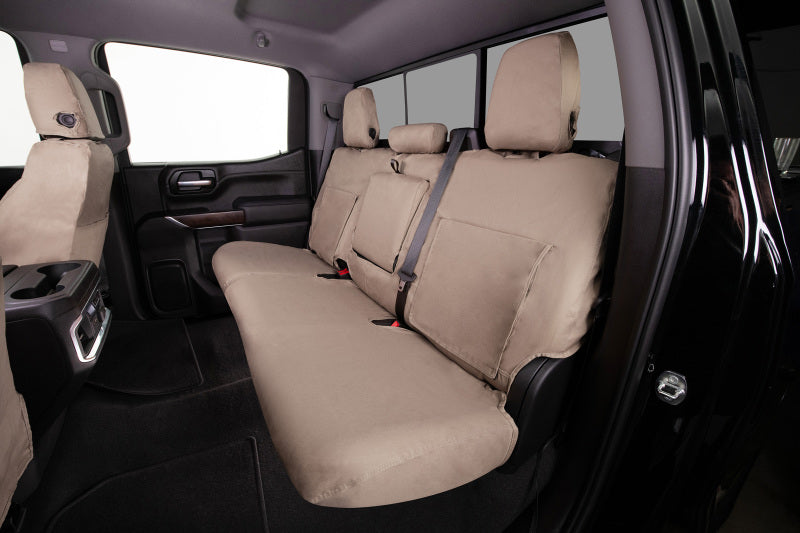 Covercraft 19-24 Chevrolet Silverado Polycotton SeatSaver Custom Front Row Seat Covers - Taupe