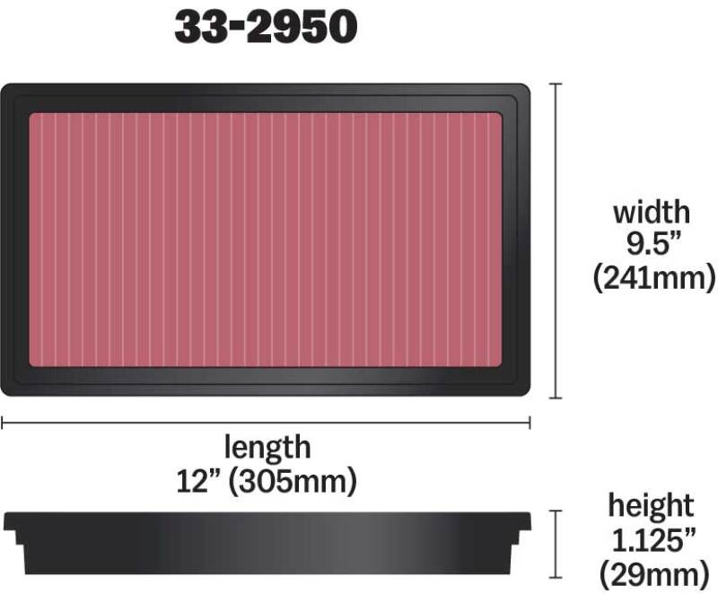 K&N 08 Ford Falcon FG Territory Drop In Air Filter