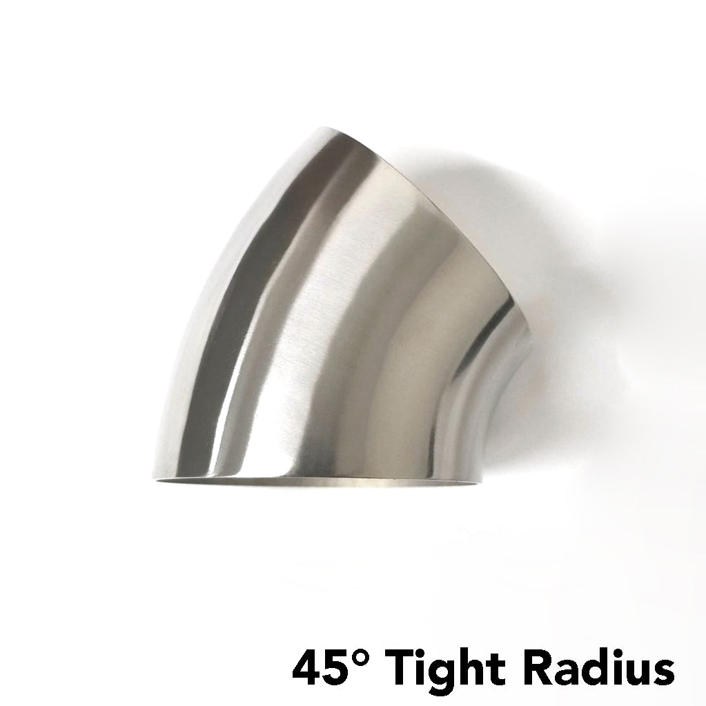 Ticon Industries 3.5in Titanium 45 Degree Elbow - 1D Radius 1.2mm/.049in (No Leg)