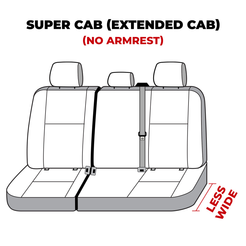 Covercraft 19-24 Ford F-250 Waterproof Polyester SeatSaver Custom Second Row Seat Covers - Grey