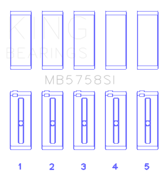 King Engine Bearings 2007 Mini Cooper N14B16 Main Bearing Set - Size +.3mm