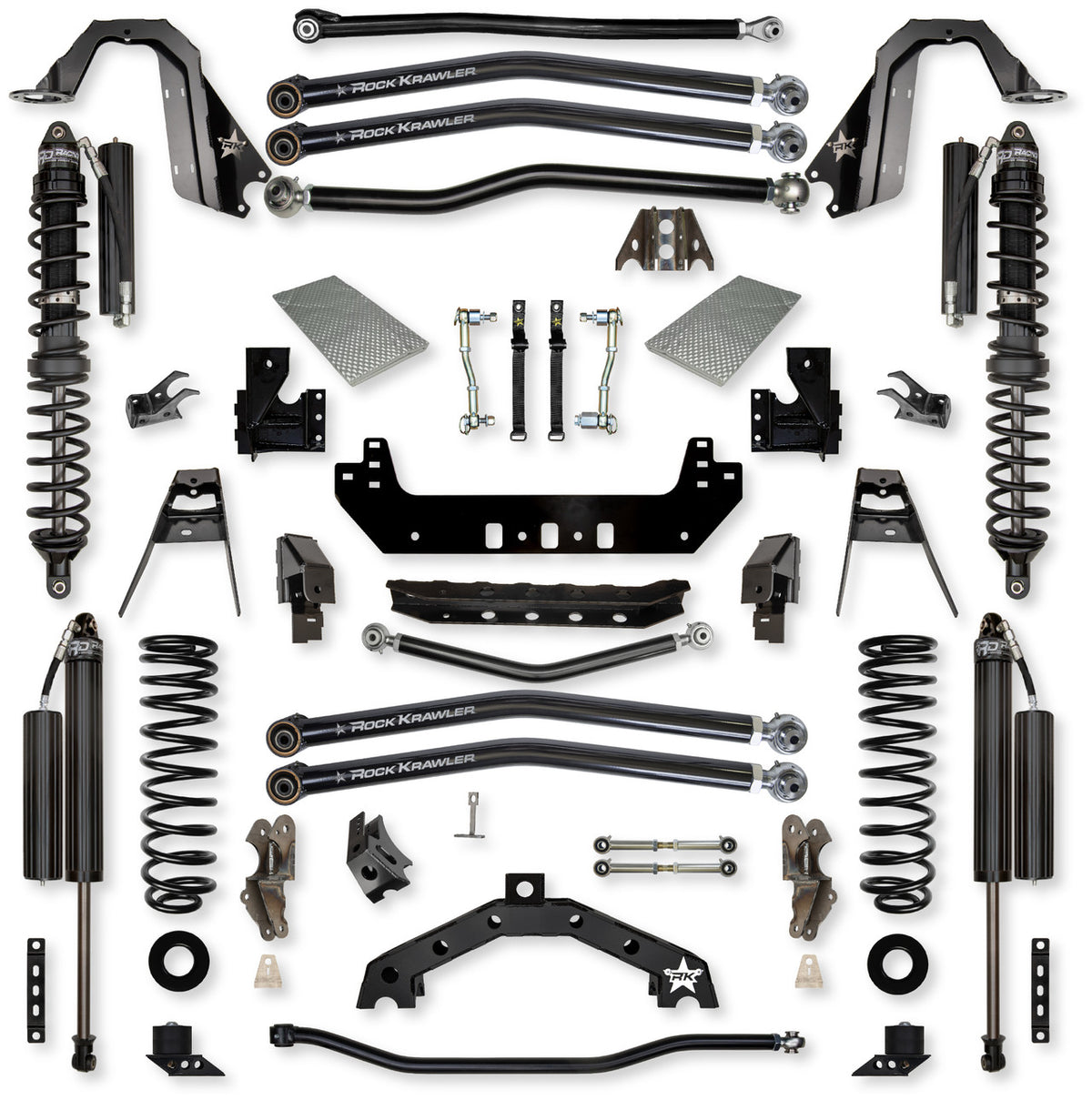 Rock Krawler 2018+ Jeep Wrangler JL 4DR 3.5in X Factor X2 Long Arm Coilover Suspension