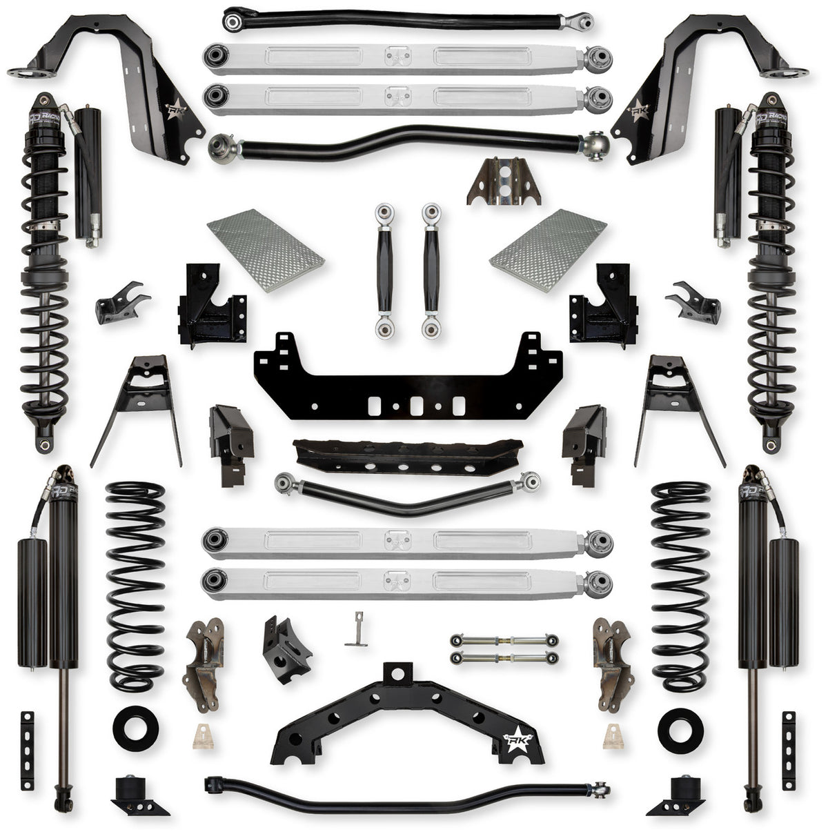 Rock Krawler 2018+ Jeep Wrangler JL 2DR 4.5in X Factor X2 Pro (No Limits) Long Arm Coilover Suspens.
