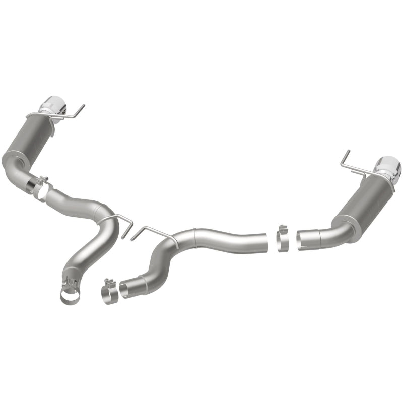MagnaFlow Axle Back, SS, 3in, Competition, Dual Split Polished 4.5in Tip 2015 Ford Mustang GT V8 5.0