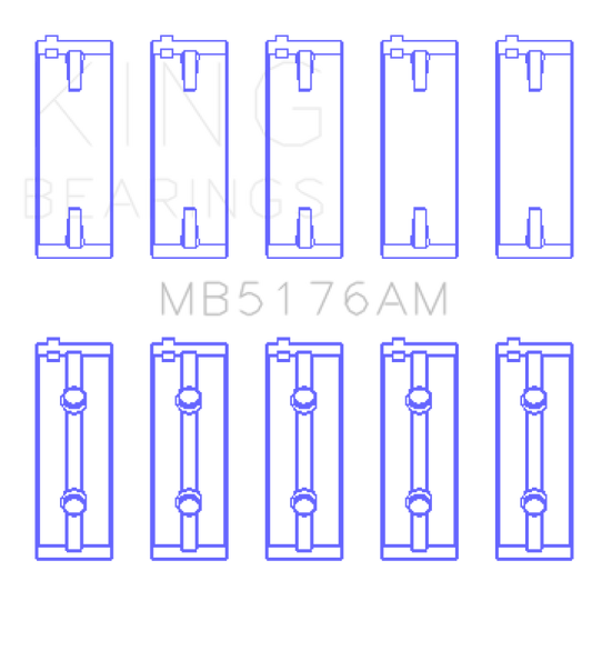 King Engine Bearings Mitsubishi 4G93 SOHC (Size 0.25) Main Bearing Set