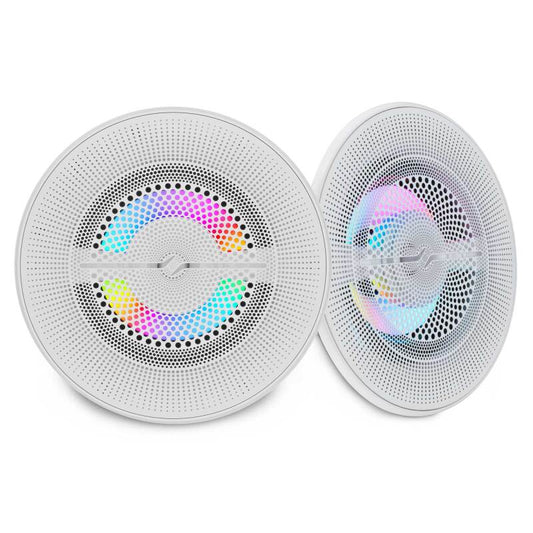 DS18 8in 2-Way 175 Watts RMS 4ohm Digital LED Lights Bullet Tweeter White