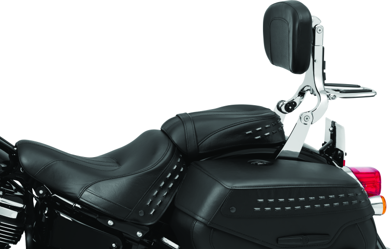 Kuryakyn Fixed Mounts Multi-Purpose Driver & Passenger Backrest 18-Up Softail - Chrome