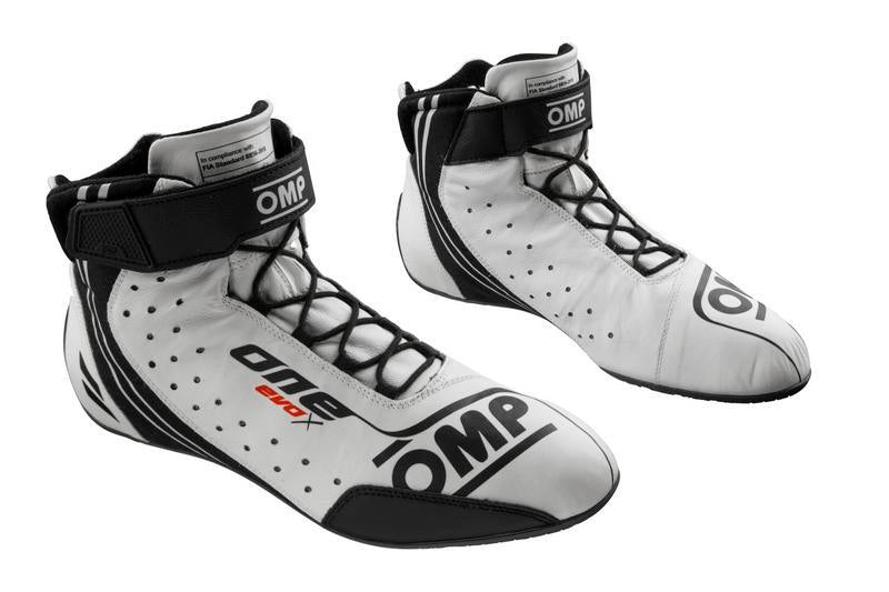 OMP ONE EVO X SHOES MY2024 FIA 8856-2018 WHITE SIZE 46