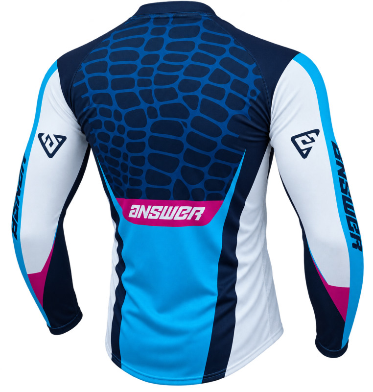 Answer  Syncron Raceday Jersey Dark Blue/Cyan/Grey/Purple - XS