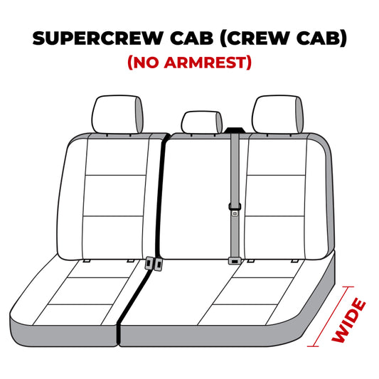 Covercraft 19-24 Ford F-250 Polycotton SeatSaver Custom Second Row Seat Covers - Charcoal
