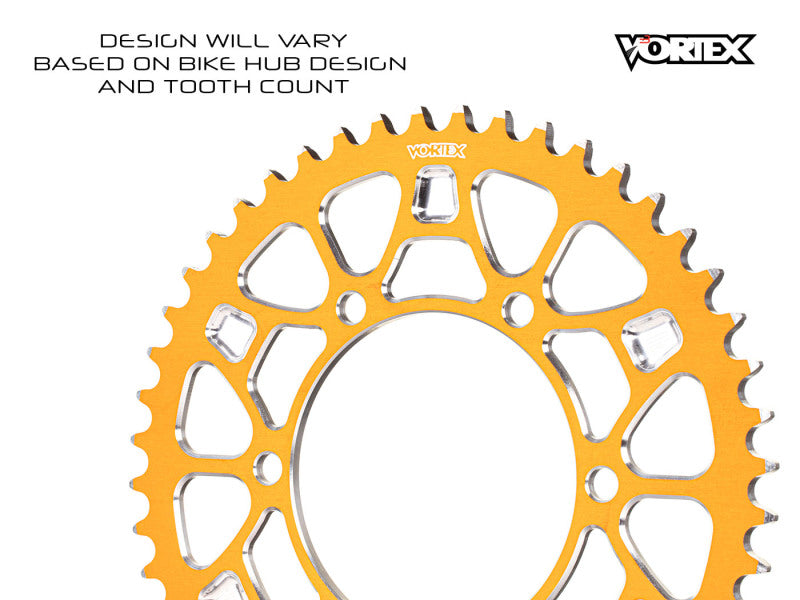 Vortex Racing V4 46 Tooth 520 Rear Sprocket - Orange
